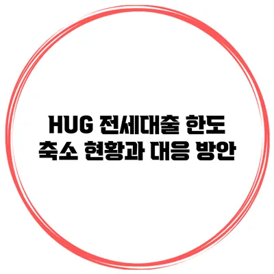 HUG 전세대출 한도 축소 현황과 대응 방안
